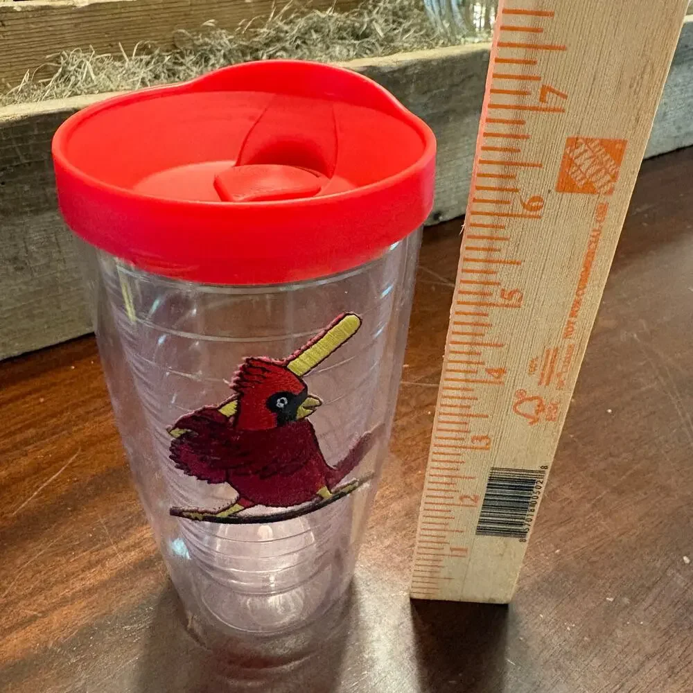 St Louis Cardinals Tumbler 16oz Insulated Travel Cup Mug With Red Lid MLB